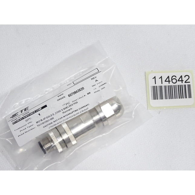 TE Connectivity T4111512041-000 M12 M 4P GOLD D_CODE S SHIELDED PG9 / Neu OVP - Maranos.de