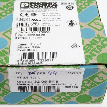 Phoenix Contact 3209549 PT 2,5-TWIN Inhalt: 44 Durchgangsklemmen / Neu OVP - Maranos.de