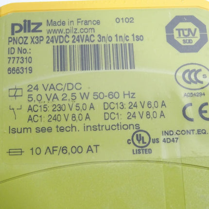 Pilz 777310 PNOZ X3P 24VDC 24VAC 3n/o 1n/c 1so Sicherheitsschaltgerät / Neu OVP - Maranos.de