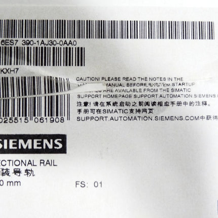 Siemens 6ES7390-1AJ30-0AA0 6ES7 390-1AJ30-0AA0 Profilschiene 830mm / Neu OVP - Maranos.de