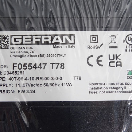 Gefran F055447 T78 40T-96-4-10-RR-00-3-0-0 Temperaturanzeige / Neu OVP - Maranos.de