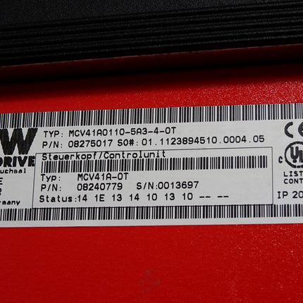 SEW Eurodrive Movidrive MCV41A0110-5A3-4-0T 08275017 MCV41A-0T + 8233896.14