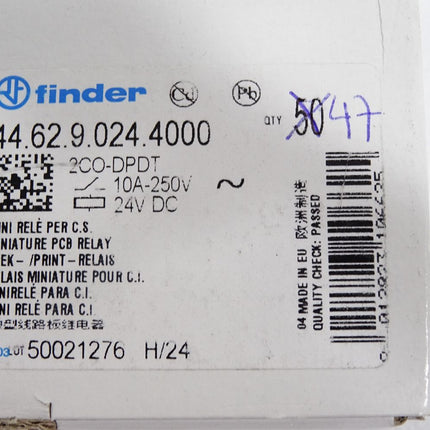 Finder 10A 250V 24VDC 44.62.9.024.4000 Relais / Inhalt:47 Stück / Neu OVP - Maranos.de