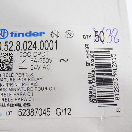 Finder 8A 250V 24VAC 40.52.8.024.0001 Relais / Inhalt:38 Stück / Neu OVP - Maranos.de