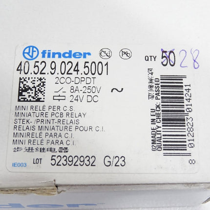 Finder 8A 250V 24VDC 40.52.9.024.5001 Relais / Inhalt:28 Stück / Neu OVP - Maranos.de