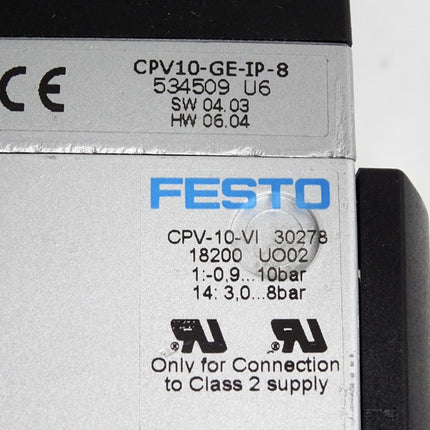 Festo Ventilinsel CPV10-GE-IP-8 534509 CPV10-VI 18200 161416 161415 - Maranos.de