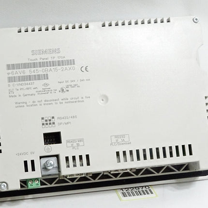 Siemens TP170A Touchpanel 6AV6545-0BA15-2AX0 6AV6 545-0BA15-2AX0