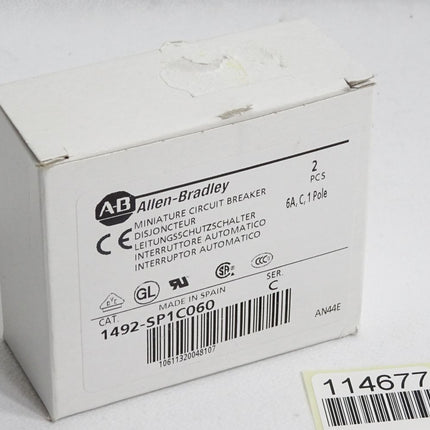 Allen Bradley Leitungsschutzschalter 1492-SP1C060 6A / Inhalt:2 Stück / Neu OVP - Maranos.de