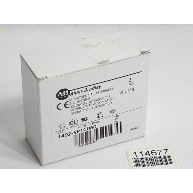 Allen Bradley Leitungsschutzschalter 1492-SP1C060 6A / Inhalt:2 Stück / Neu OVP - Maranos.de