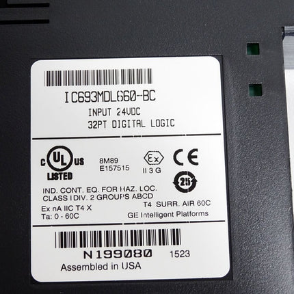 Fanuc GE IC693MDL660-BC Input 24VDC 32PT Digital Logic / Neu