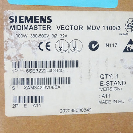 Siemens Midimaster vector MDV 1100/3 6SE3222-4DG40 / Neu OVP