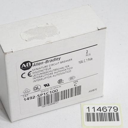 Allen Bradley Leitungsschutzschalter 1492-SP1C100 10A / Inhalt:2 Stück / Neu OVP - Maranos.de