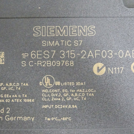 Siemens S7-300 CPU315-2 DP 6ES7315-2AF03-0AB0 6ES7 315-2AF03-0AB0