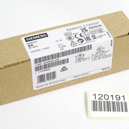 Siemens BaseUnit 6ES7193-6BN00-0NE0 6ES7 193-6BN00-0NE0 / Neu OVP versiegelt - Maranos.de