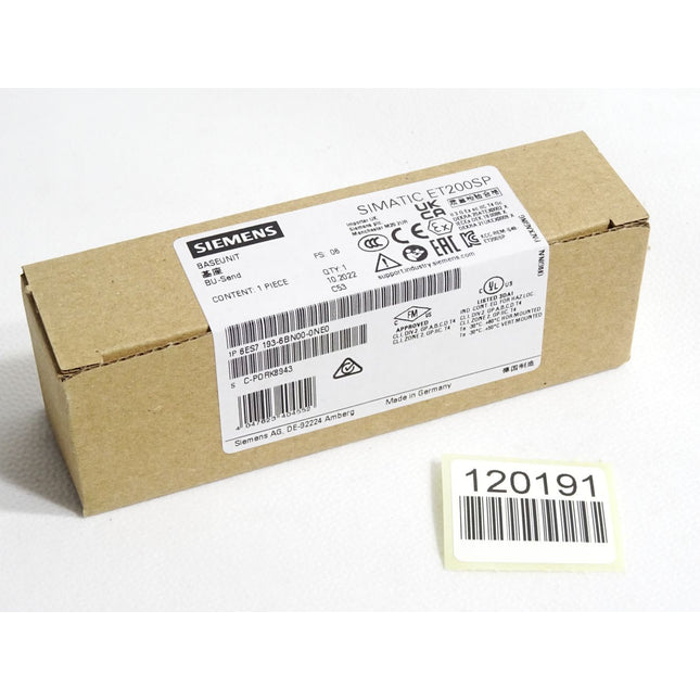 Siemens BaseUnit 6ES7193-6BN00-0NE0 6ES7 193-6BN00-0NE0 / Neu OVP versiegelt