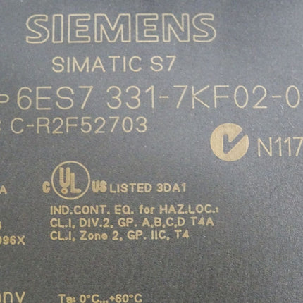 Siemens S7-300 SM331 6ES7331-7KF02-0AB0 6ES7 331-7KF02-0AB0