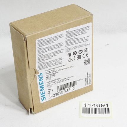 Siemens Koppelrelais 3RQ3018-1AB00 / Inhalt:3 Stück / Neu OVP - Maranos.de