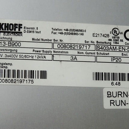 Beckhoff AX2513 AX2513-B900