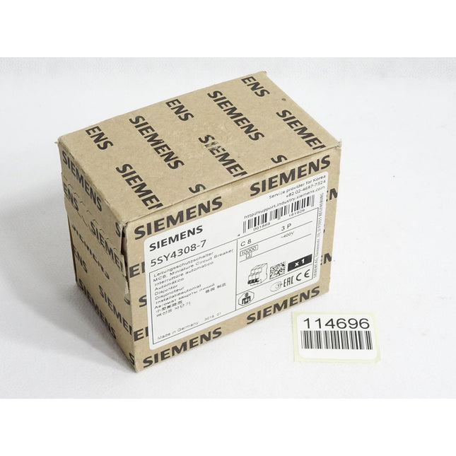 Siemens Leitungsschutzscahlter 5SY4308-7 C8 3P / Neu OVP - Maranos.de