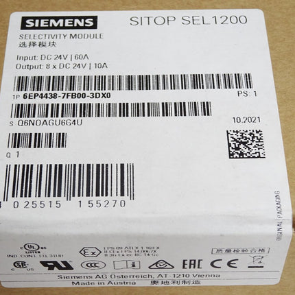 Siemens Sitop SEL1200 6EP4438-7FB00-3DX0 Selectivity Module / Neu OVP versiegelt - Maranos.de