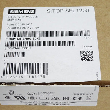 Siemens Sitop SEL1200 6EP4438-7FB00-3DX0 Selectivity Module / Neu OVP - Maranos.de
