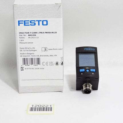Festo Drucksensor SPAU-P10R-T-G18M-L-PNLK-PNVBA-M12D 8001204 / Neu OVP