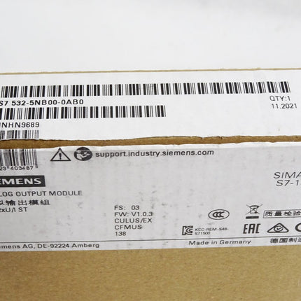 Siemens S7-1500 6ES7532-5NB00-0AB0 6ES7 532-5NB00-0AB0 / Neu OVP - Maranos.de