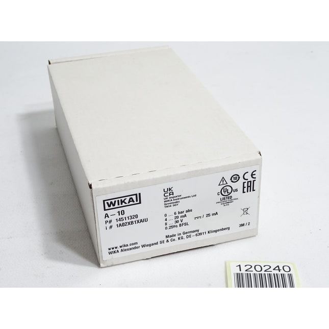 Wika Druckmessumformer A-10 14511320 0…6bar 4…20mA 8…30V / Neu OVP - Maranos.de