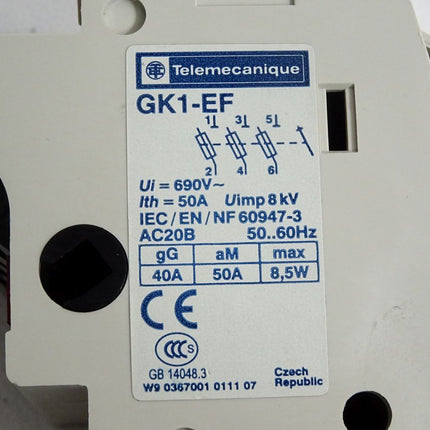 Telemecanique Sicherungshalter GK1-EF 14x51mm inkl Sicherung