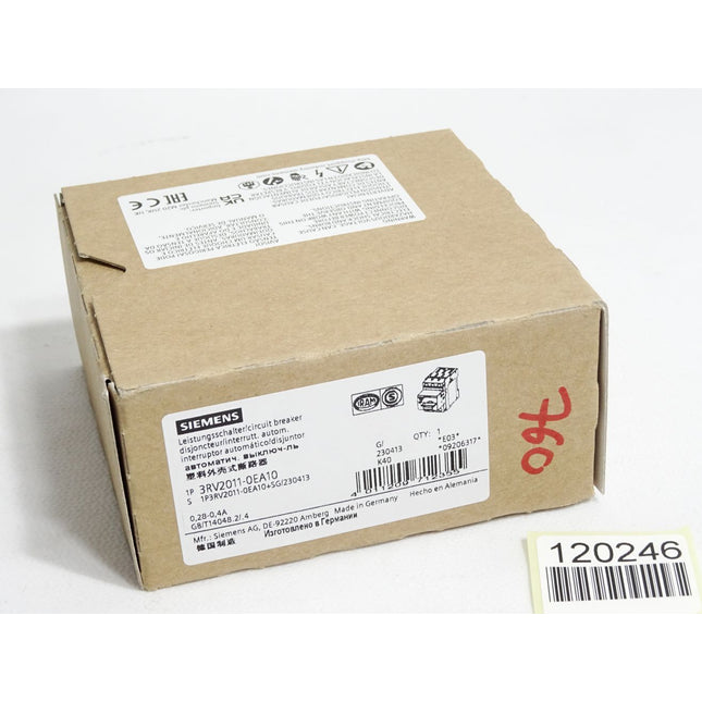 Siemens Leistungsschalter 3RV2011-0EA10 / Neu OVP - Maranos.de