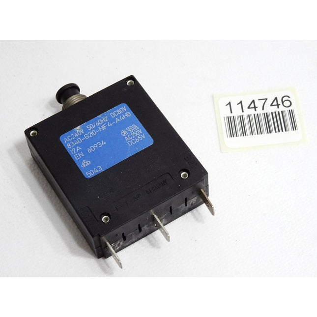 E-T-A ETA Schutzschalter 8340-G210-N1F4-A4H0-12A 240VAC 80VDC - Maranos.de