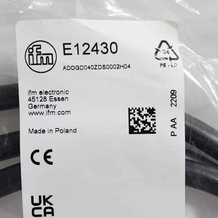 Ifm electronic Anschlusskabel mit Buchse E12430 / Neu OVP