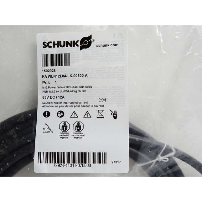 Schunk Anschlusskabel 1502028 KA WLN12L04-LK-00500-A / Neu OVP - Maranos.de