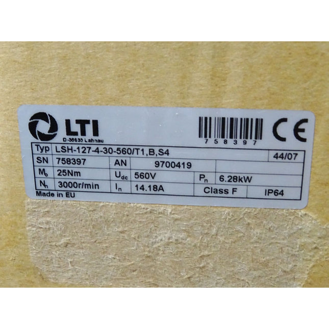 LTI Servomotor LSH-127-4-30-560/T1,B,S4 3000r/min 6.28kW  / Erneuert