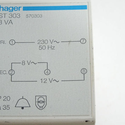 Hager ST303 8VA 570303 Klingeltransformator - Maranos.de
