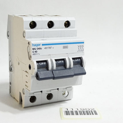 Hager 451797 MU340c C40 400VAC Leitungsschutzschalter - Maranos.de