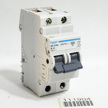 Hager 450750 MT210c B10 400VAC Leitungsschutzschalter - Maranos.de