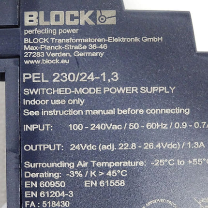 Block Switched-Mode Power Supply PEL230/24-1,3
