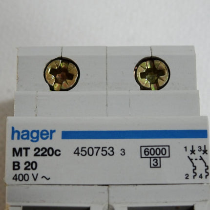 Hager 450753 MT220c B20 400VAC - Maranos.de