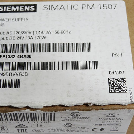 Siemens PM1507 Power Supply 6EP1332-4BA00 / Neu OVP - Maranos.de