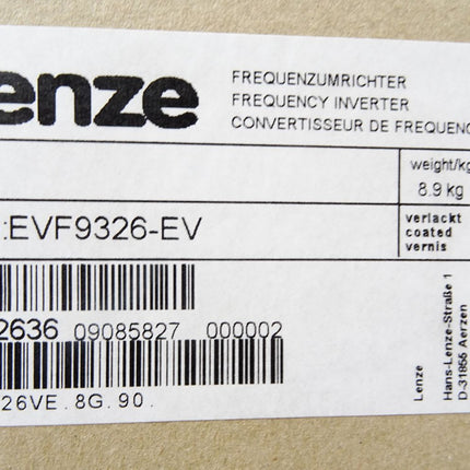 Lenze Frequenzumrichter 9300 EVF9326-EV 13432636 33.9326VE.8G.90 11kW / Neu OVP - Maranos.de