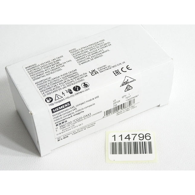 Siemens AS-i Kompaktmodul K45 3RK1100-1CQ20-0AA3 / Neu OVP - Maranos.de