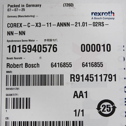 Rexroth R914511791 COREX-C-X3-11-ANNN-21.01-02RS-NN-NN / Neu OVP versiegelt - Maranos.de