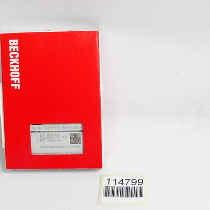 Beckhoff EL6070 1537 License-Key für TwinCAT 3.1 / Neu OVP - Maranos.de