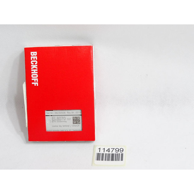 Beckhoff EL6070 1537 License-Key für TwinCAT 3.1 / Neu OVP - Maranos.de