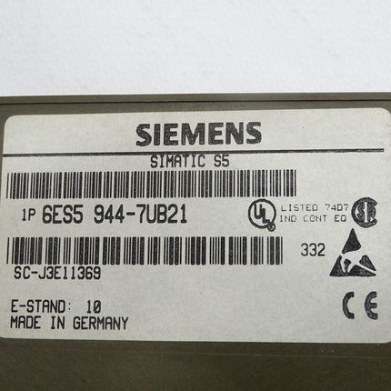 Siemens 115U CPU944B 6ES5944-7UB21 6ES5 944-7UB21