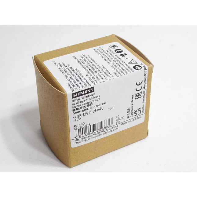 Siemens Hilfsschalterblock 3RH2911-2FA40 / Neu OVP - Maranos.de