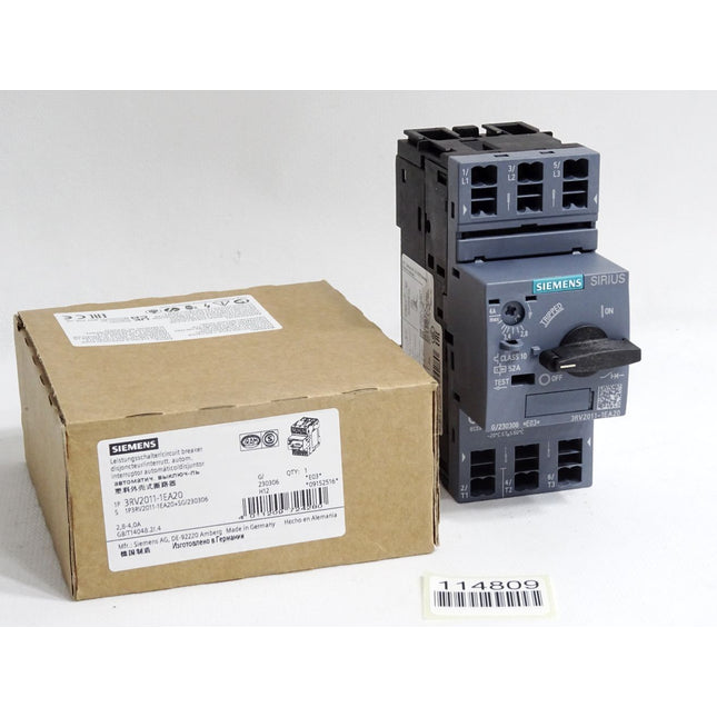 Siemens Leistungsschalter 3RV2011-1EA20 / Neu OVP - Maranos.de