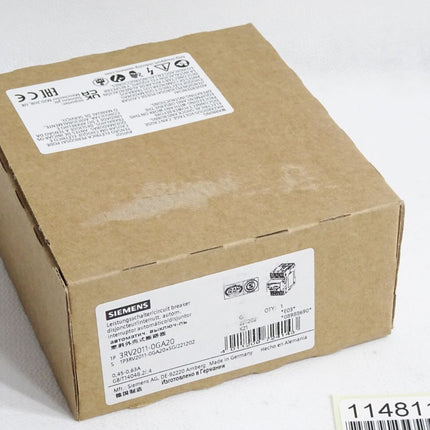 Siemens Leistungsschalter 3RV2011-0GA20 / Neu OVP - Maranos.de