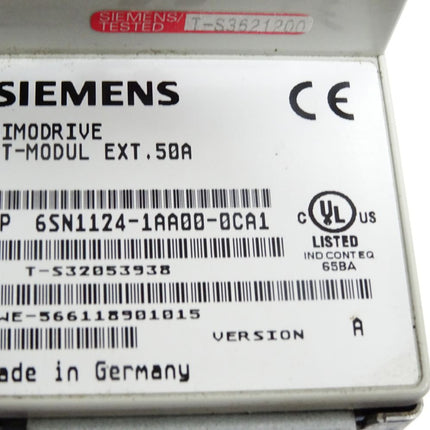 Siemens Simodrive LT-Modul EXT.50A 6SN1124-1AA00-0CA1 Version A